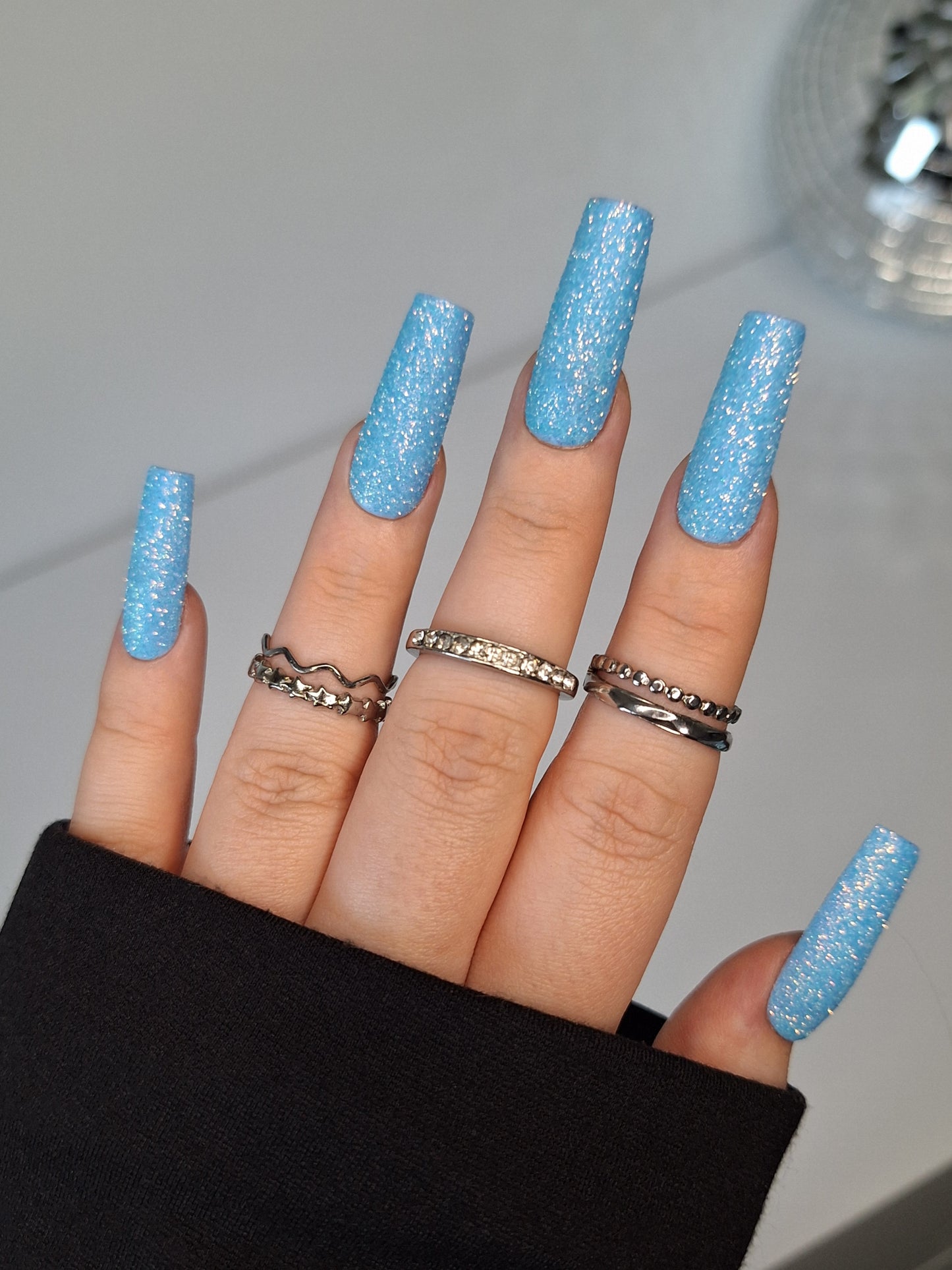 Blue glitter
