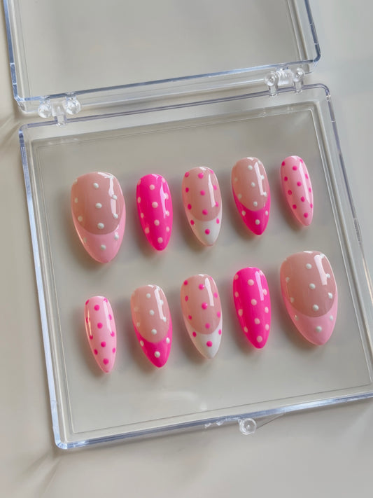 Pink polka dots